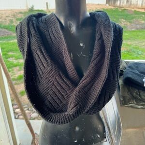 Black Knit Women's scarf wrap